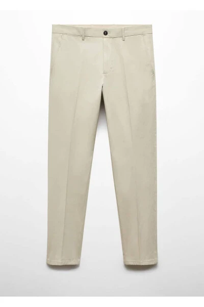 Regular fit cotton trousers - 3