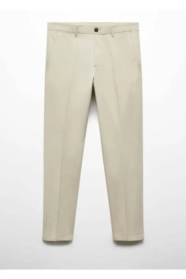 Regular fit cotton trousers - 3