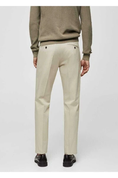 Regular fit cotton trousers - 4