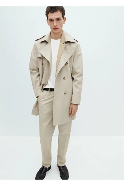 Regular fit cotton trousers - 7