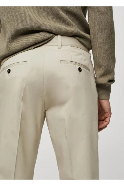 Regular fit cotton trousers - 8