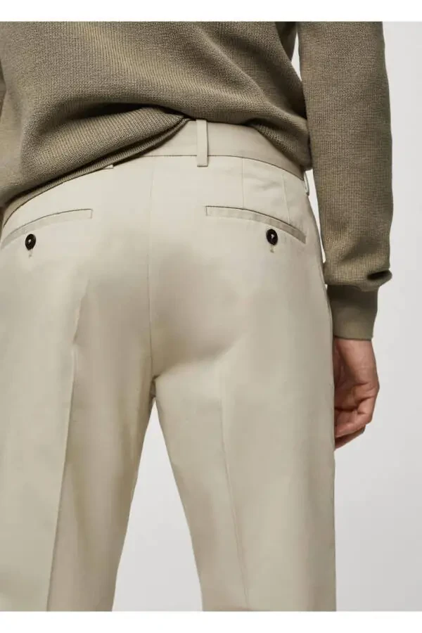 Regular fit cotton trousers - 8