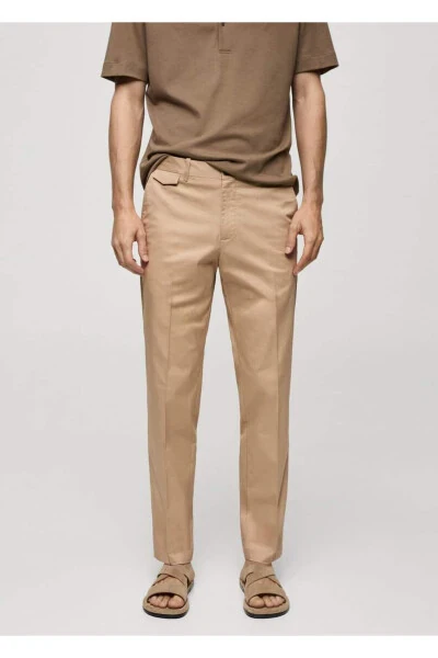 Regular Fit Cotton Trousers - 1