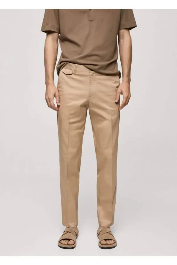 Regular Fit Cotton Trousers - 1