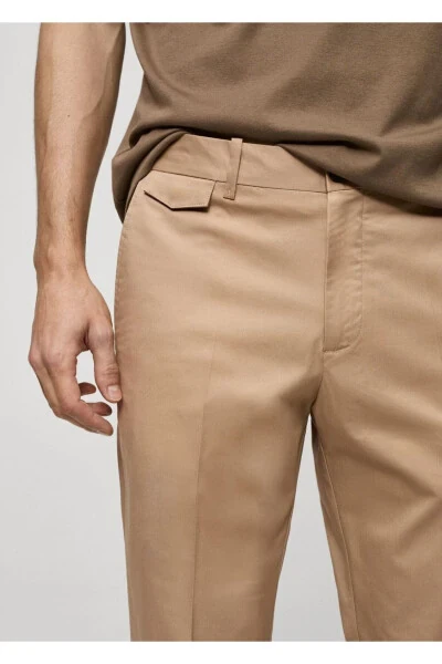 Regular Fit Cotton Trousers - 7