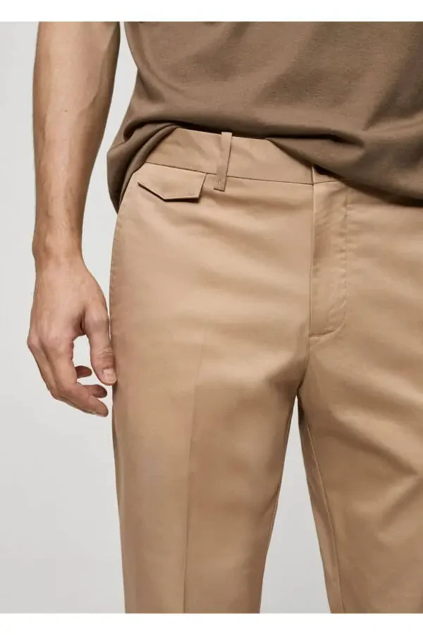 Regular Fit Cotton Trousers - 7
