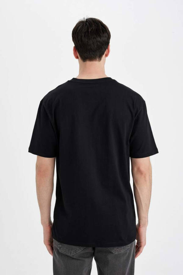 Regular Fit Crew Neck Atatürk Printed Short Sleeve T-Shirt Black - 10