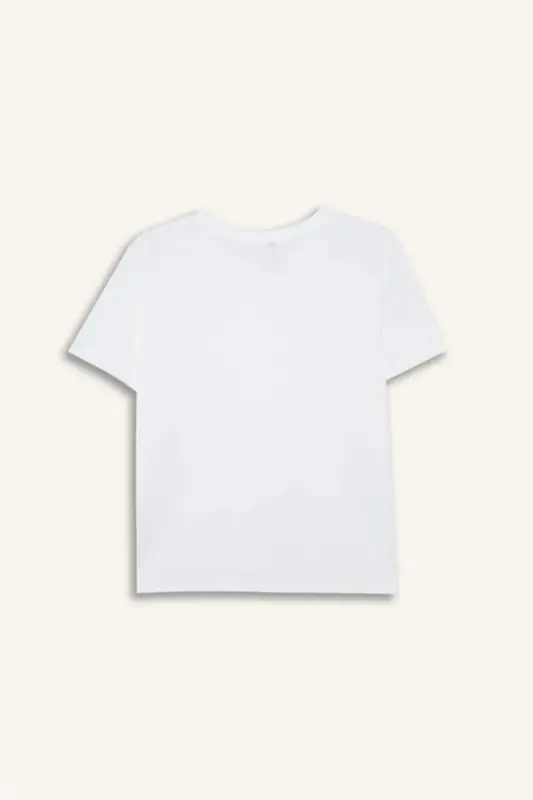 Regular Fit Crew Neck Basic Plain Premium Short Sleeve T-Shirt-White - 6