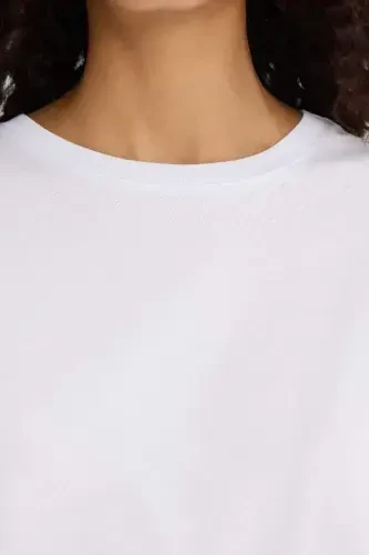 Regular Fit Crew Neck Cotton Short Sleeve T-Shirt White - 5