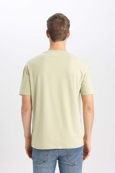 Regular Fit Crew Neck Printed Short Sleeve T-Shirt Light Green - 7