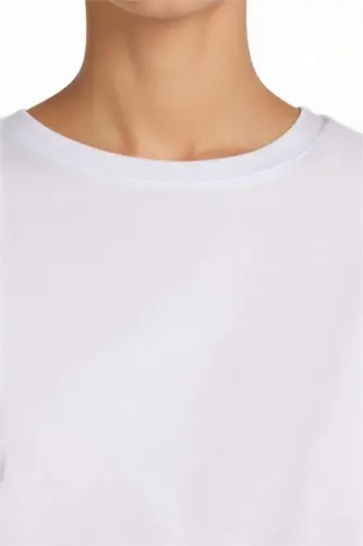 Regular Fit Crew Neck Short Sleeve 100% Cotton T-Shirt White - 3