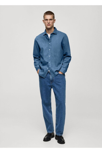 Regular Fit Denim Shirt - MANGO MAN (1)