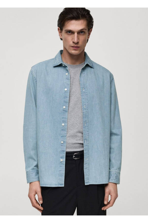 Regular Fit Denim Shirt - 1