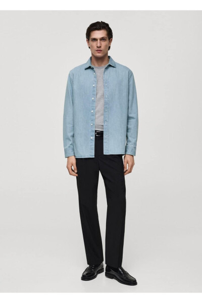 Regular Fit Denim Shirt - MANGO MAN (1)