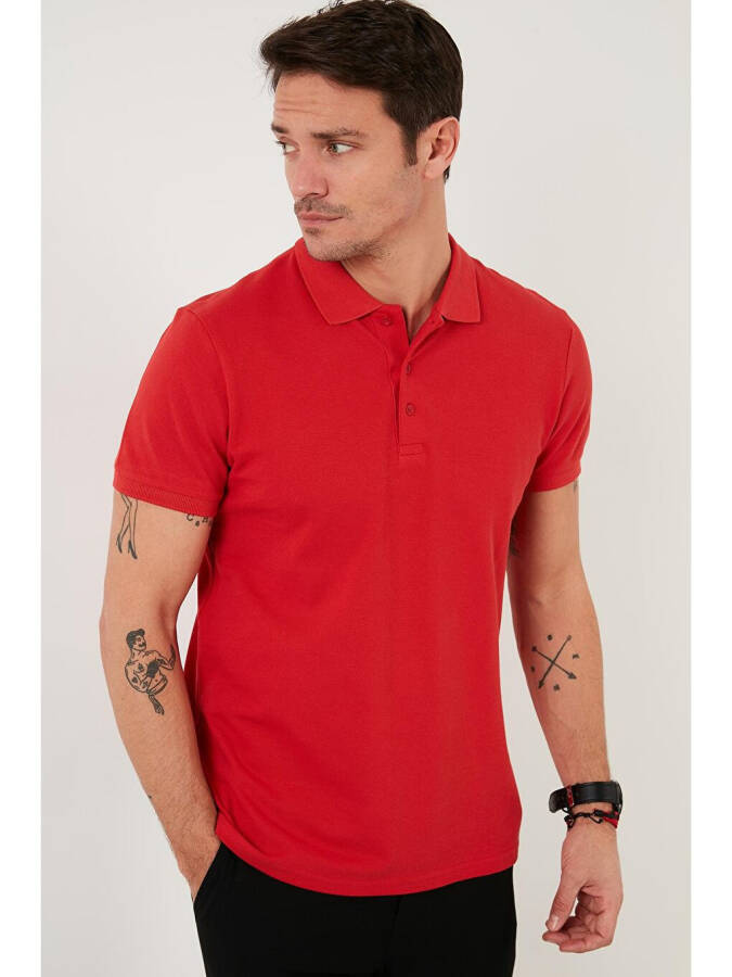 Regular Fit Düğmeli Polo Yaka Polo Erkek Tişört 5902127 - 10