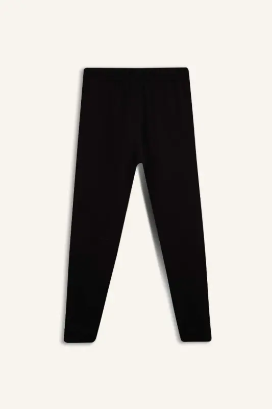 Regular Fit İnce Eşofman Altı Fermuar Cepli Beli Bağcıklı Lastikli Paça-Siyah - 5