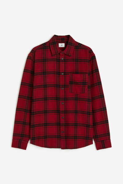 Regular fit flannel shirt - 1