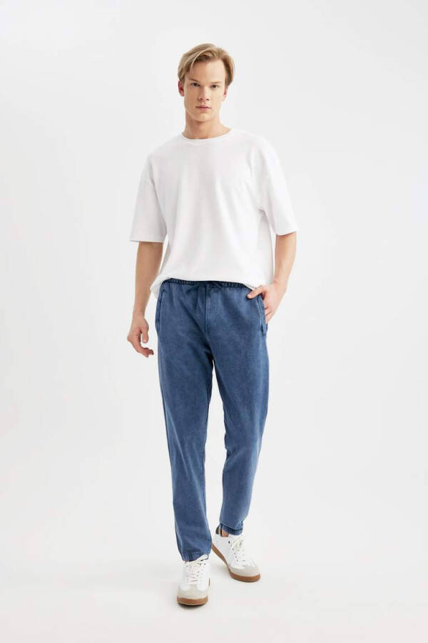 Regular Fit Fleto Pocket Sweatpants Indigo - 3