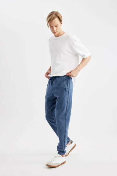 Regular Fit Fleto Pocket Sweatpants Indigo - 4