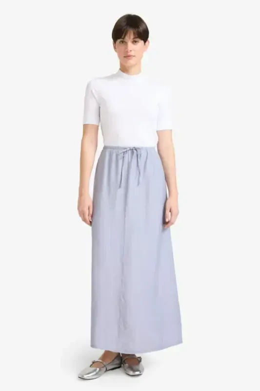 Regular Fit Half Fisherman Collar Ribbed Knit Short Sleeve T-Shirt Ecru - 2