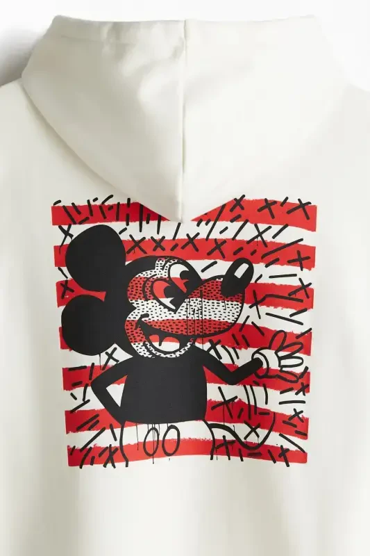 Regular Fit Hoodie-White/Mickey Mouse - 6