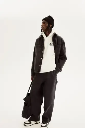 Regular Fit Kapüşonli Ust-Oq/Mikki Maus - H&M (1)