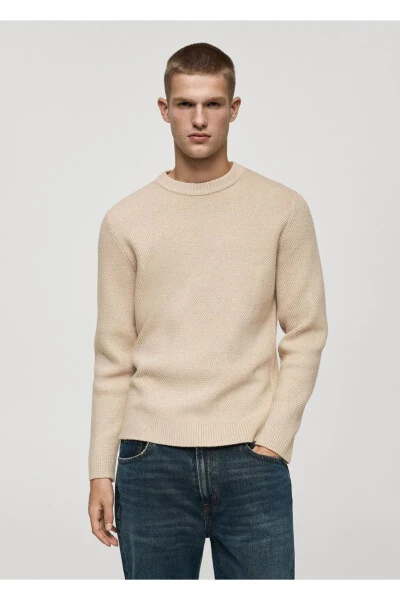 Regular fit knitted sweater - MANGO MAN