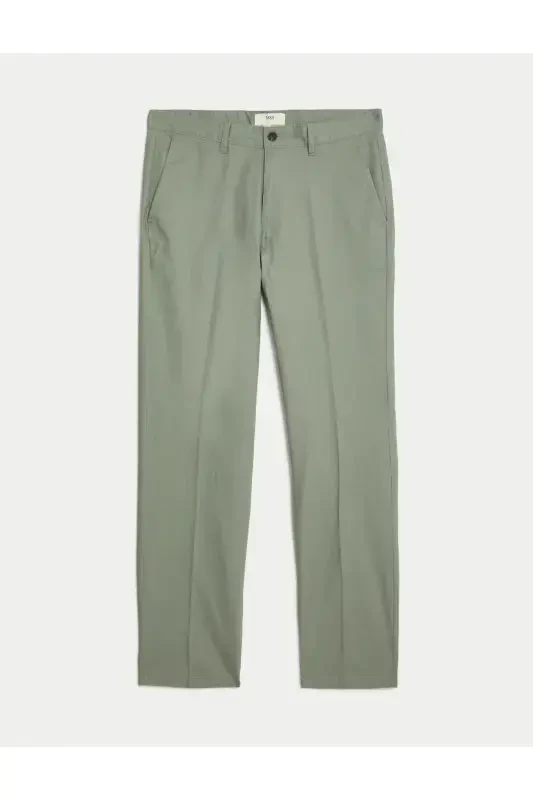 Regular Fit Linen Chino Pants - 5