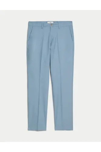 Regular Fit Linen Chino Pants - 6