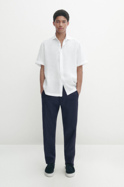 Regular Fit Linen Shirt - 1