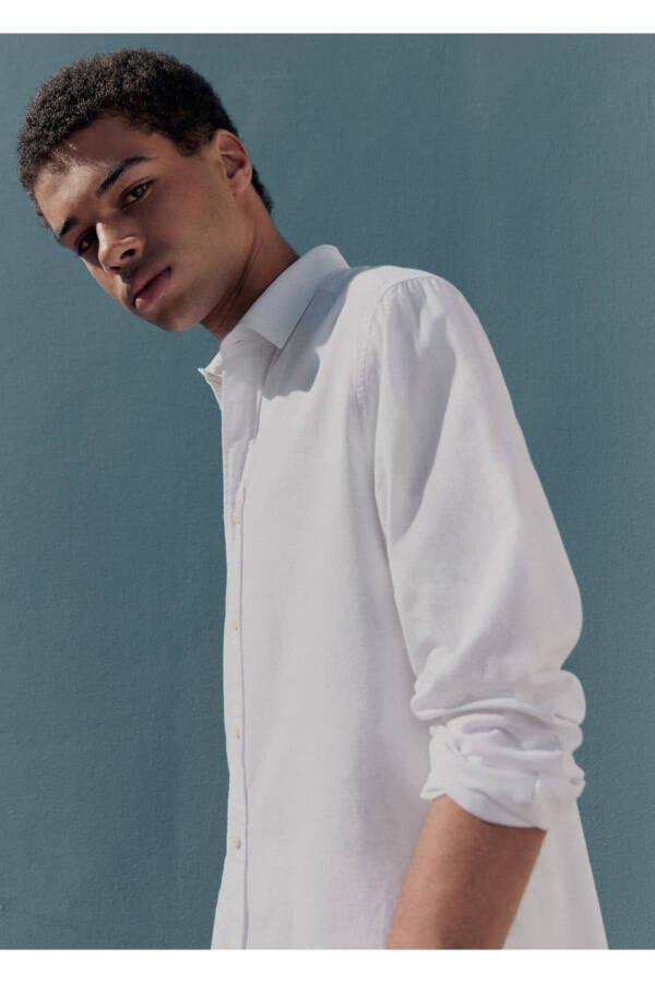 Regular fit linen shirt - 5