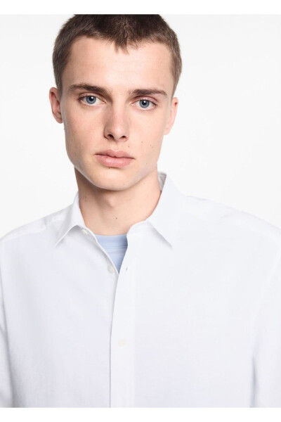 Regular fit linen shirt - 7