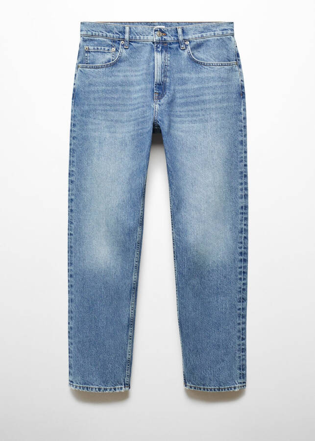 Regular fit, mid-wash jeans. - 10