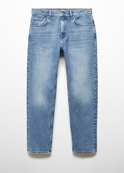 Regular fit, mid-wash jeans. - 2