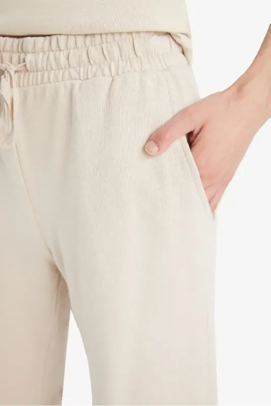 Regular Fıt Sweatshirt Kumaşı Bermuda-Kum - 6