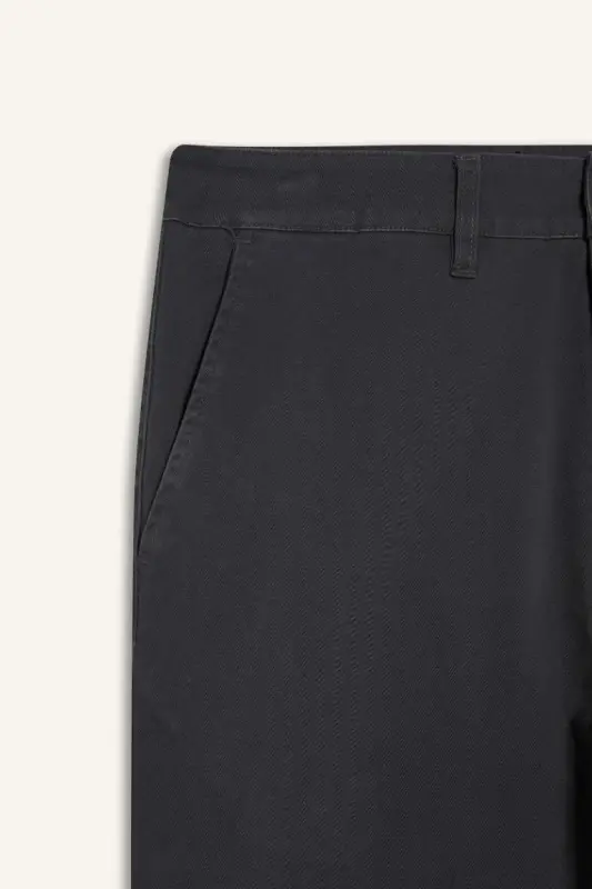 Regular Fit Normal Kesim Cepli Düz Paça Chino Pantolon-Antrasit - 9