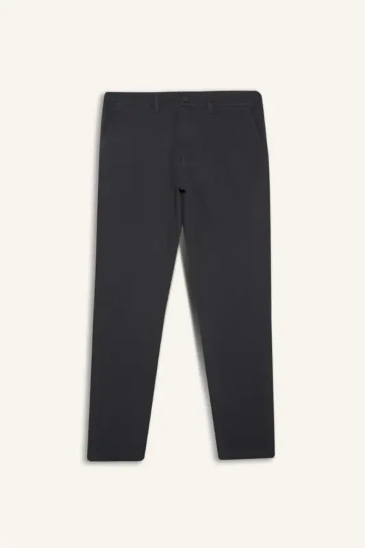 Regular Fit Normal Kesim Düz Paça Chino Pantolon-Antrasit - 8