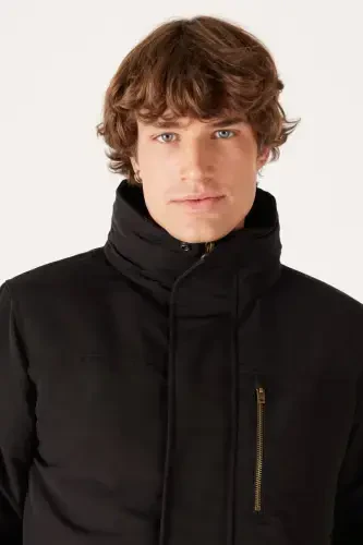 Regular Fit Normal Kesim Kapüşonlu Siyah Parka-Black - WRANGLER (1)