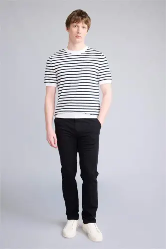 Regular Fit Kanvas Pantolon-Siyah - 1