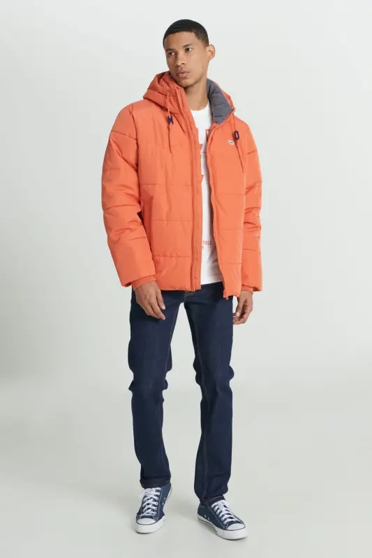 Regular Fit Normal Kesimli Apelsin Rangli Kapüşonli Shishgan Kurtka-Apelsin - 3