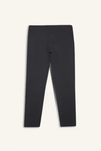 Regular Fit Oddiy Kesim To'g'ri Poy Chino Shim - Antratsit - 8