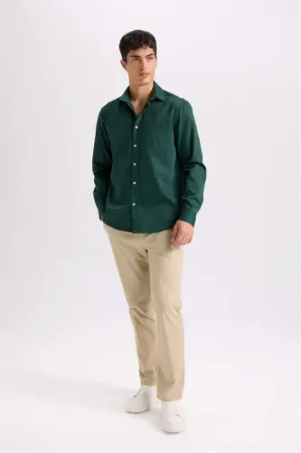 Regular Fit Oddiy Kesim Yozgi To'g'ri Poy Chino Kanvas Shim - Qum - 3