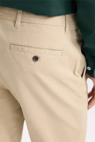 Regular Fit Oddiy Kesim Yozgi To'g'ri Poy Chino Kanvas Shim - Qum - 6