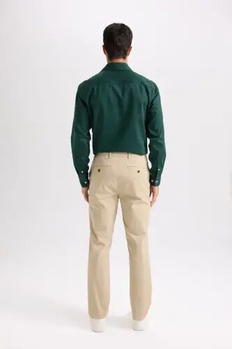 Regular Fit Oddiy Kesim Yozgi To'g'ri Poy Chino Kanvas Shim - Qum - 3