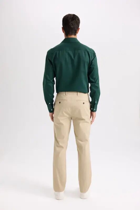 Regular Fit Oddiy Kesim Yozgi To'g'ri Poy Chino Kanvas Shim - Qum - 3