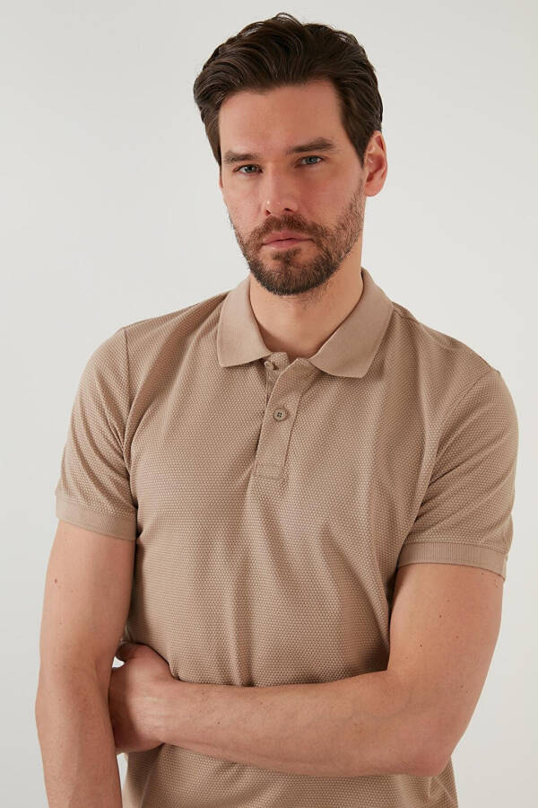 Kahverengi Regular Fit Pamuklu Düğmeli Polo Tişört 5902326-Kahverengi - 8