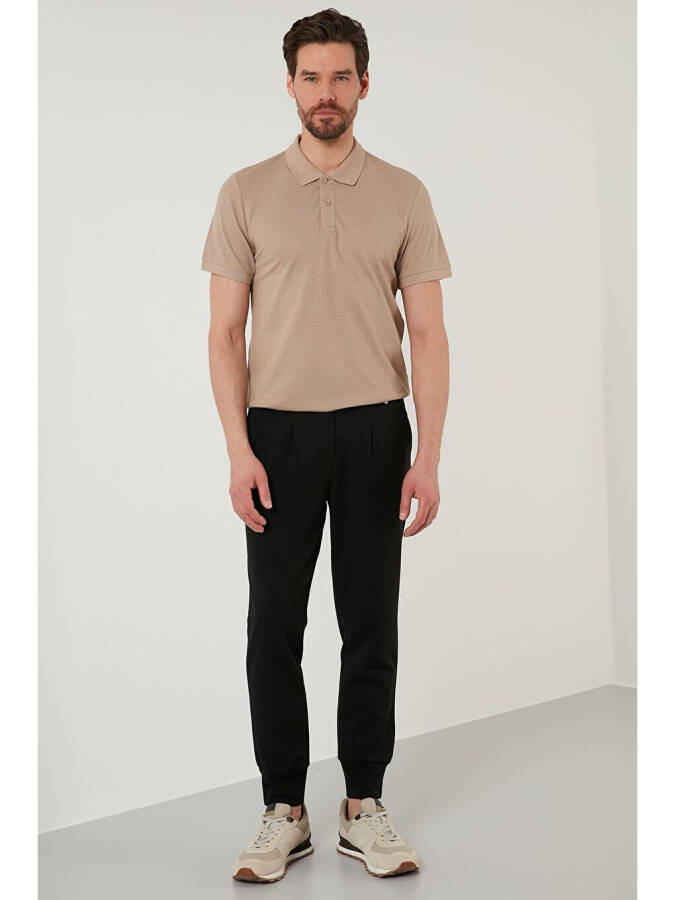 Kahverengi Regular Fit Pamuklu Düğmeli Polo Tişört 5902326-Kahverengi - 4