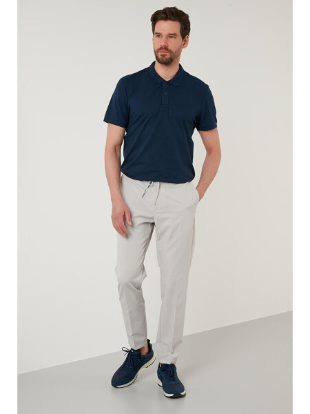 İndigo Regular Fit Pamuklu Düğmeli Polo Tişört 5902326-İndigo - 7