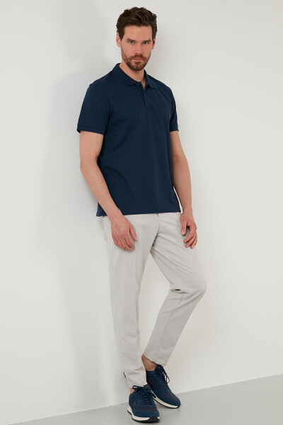 İndigo Regular Fit Pamuklu Düğmeli Polo Tişört 5902326-İndigo - 15