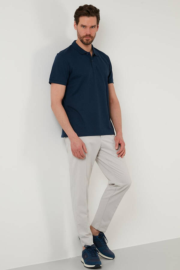 İndigo Regular Fit Pamuklu Düğmeli Polo Tişört 5902326-İndigo - 15